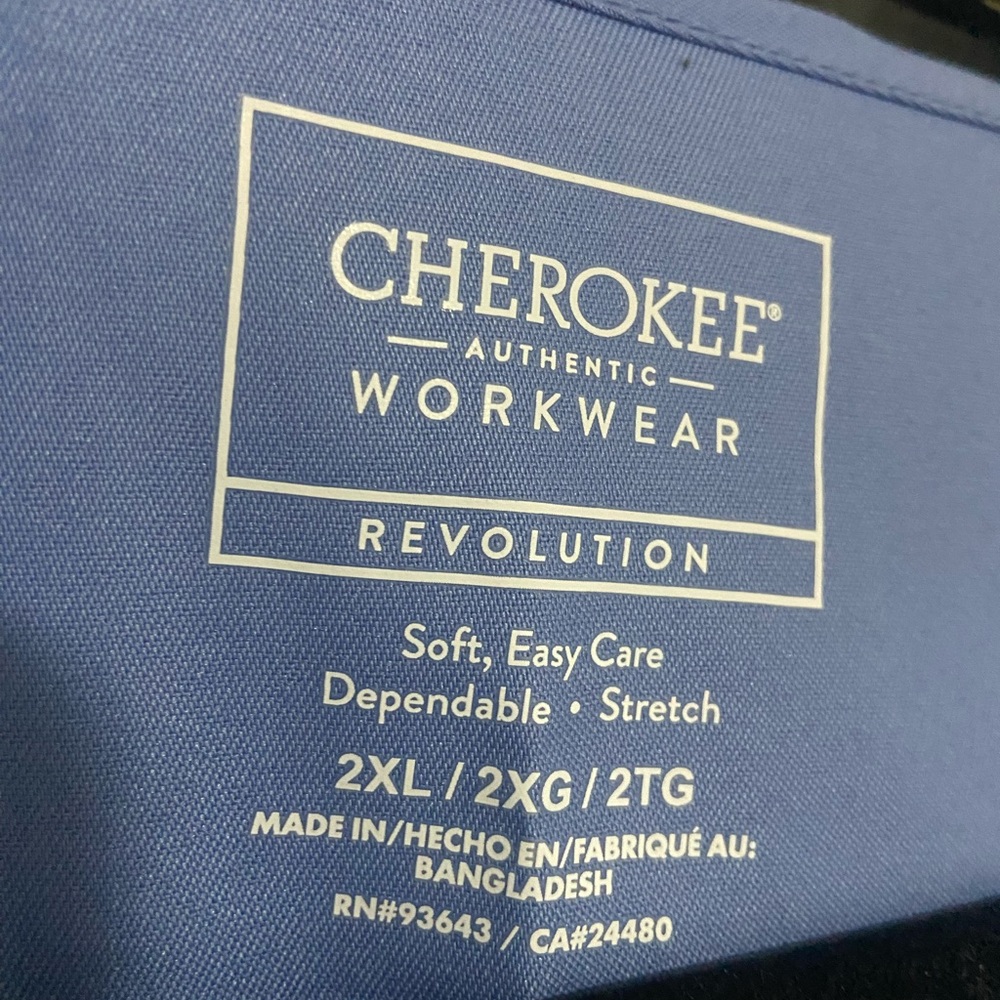 Cherokee Blue Scrub Jacket - Picture 3 of 5